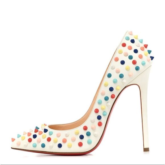 CHRISTIAN LOUBOUTIN Gomme Pigalle Spikes 120mm EU 38.5/ US 8.5 - Picture 1 of 11